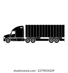 Truck icon vector. transportation of goods illustration sign. Cargo transportation symbol or logo.
