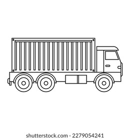 Truck icon vector. transportation of goods illustration sign. Cargo transportation symbol or logo.
