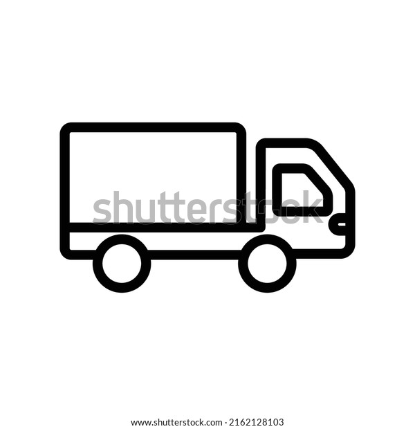 Truck icon vector.\
transportation, land transportation. line icon style. Simple design\
illustration editable