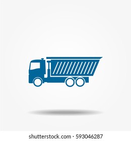 Truck icon, vector transportation sign