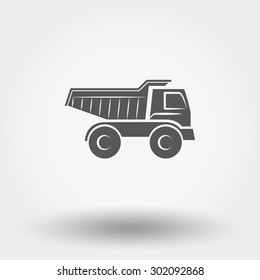 Truck icon for web and mobile application. Vector illustration on a white background. Flat design style.