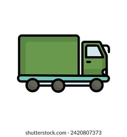 truck icon with white background vector stock illustration