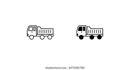 LKW-Symbol mit weißem Hintergrund Vektorgrafik Stock Illustration
