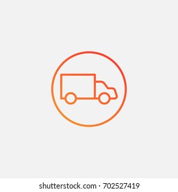 Truck icon.gradient illustration isolated vector sign symbol