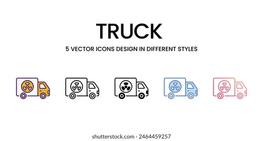 Truck Icons different style vector stock illustration
