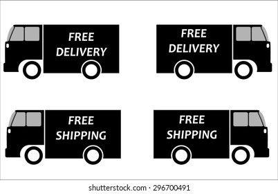  Truck icons. Free delivery and Free shipping.
