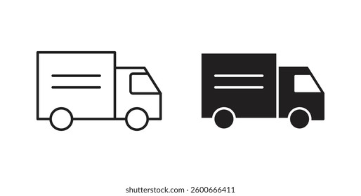 Truck icons graphics set vectors