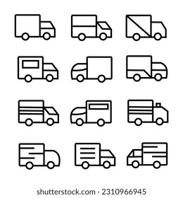 truck icons illustration. symbol sign of truck vector. eps 