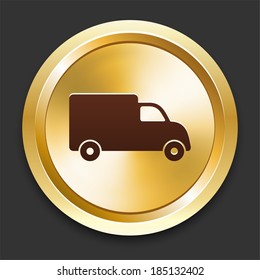 Truck Icons on Gold Button Collection