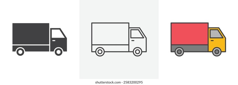 Truck icons pack for website designs