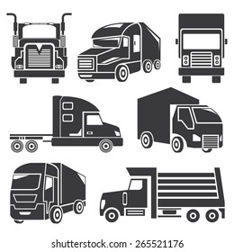 truck icons set