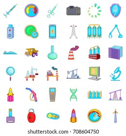 Truck icons set. Cartoon style of 36 truck vector icons for web isolated on white background