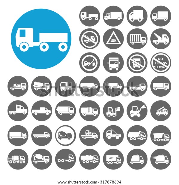 Truck icons set.
Illustration EPS10
