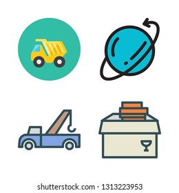 truck icons set. vector set about [ iconsRandom] icons set.