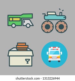 truck icons set. vector set about [ iconsRandom] icons set.