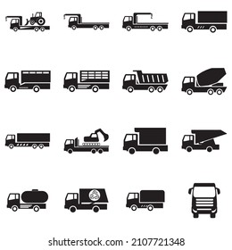 truck icons  symbol vector elements for infographic web
