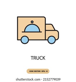 truck icons  symbol vector elements for infographic web