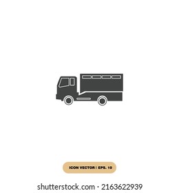 símbolo de iconos de camión elementos vectores para web infográfica