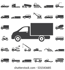 Truck Icons. Transport icons universal set for web and mobile