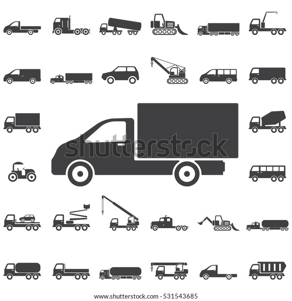 Truck Icons. Transport icons universal set for web\
and mobile