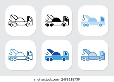 truck icons with various design styles	