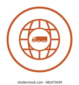 Truck  icon,vector. Flat design.