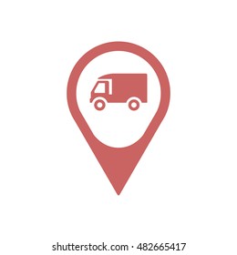 Truck  icon,vector. Flat design.