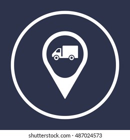 Truck  icon,vector. Flat design.