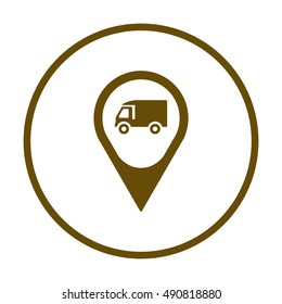 Truck  icon,vector. Flat design.