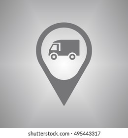 Truck  icon,vector. Flat design.