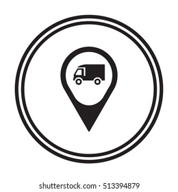 Truck  icon,vector. Flat design.