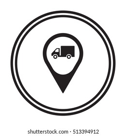 Truck  icon,vector. Flat design.