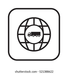 Truck  icon,vector. Flat design.