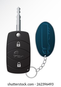 Truck Ignition Remote Key With Truck Symbol Keyholder