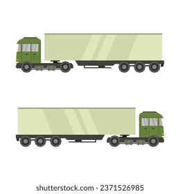 Camión ilustrado en vector sobre el fondo