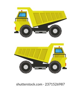 Truck illustrated in vector on background