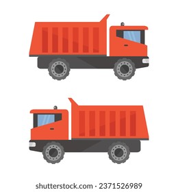 Camión ilustrado en vector sobre el fondo