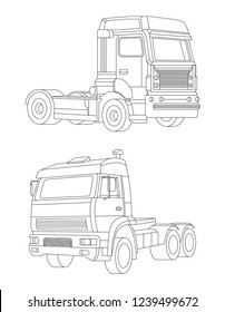 Truck illustration, Delivery car, Truck icon, Auto icon, Modern auto