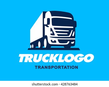 Truck illustration. Logo design