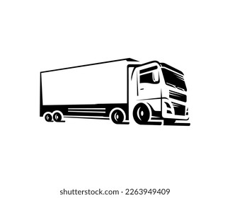 truck illustration vector logo modern