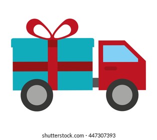 truck  isolated icon design, vector illustration  graphic 
