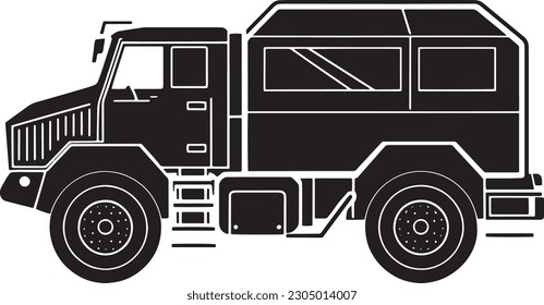 truck isolated on white background, Heavy Expanded mobility truck, Heavy Expanded Mobility Tactic Truck vector illustration isolated on white