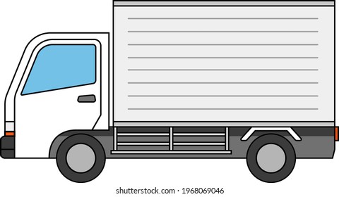 A truck isolated vector illustration.