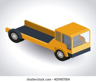 truck isometric design 