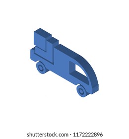 Truck isometric left top view 3D icon