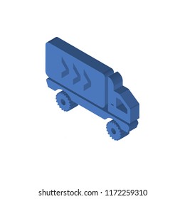 Truck isometric left top view 3D icon