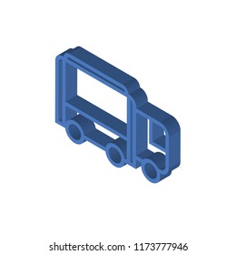 Truck isometric left top view 3D icon