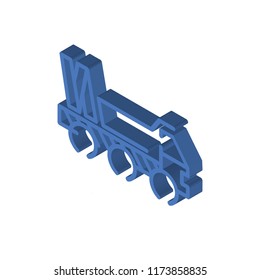 Truck isometric left top view 3D icon
