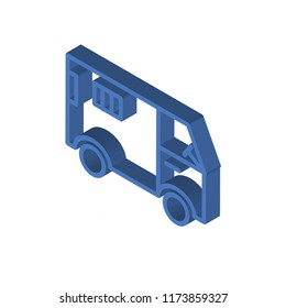 Truck isometric left top view 3D icon