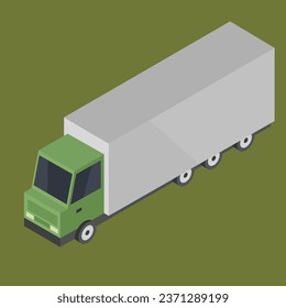 truck isometric Pro vector illustration Isometric